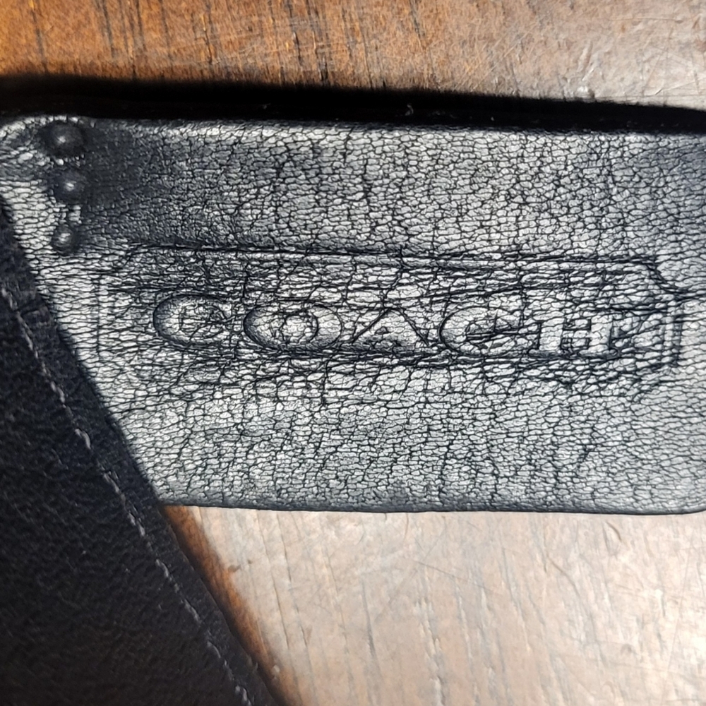 Vintage COACH FLETCHER Crossbody Black Leather Saddle Bag Shoulder Purse 4150 - Picture 3 of 16